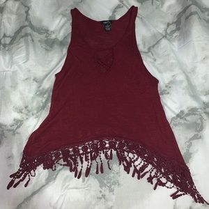 Maroon tank top